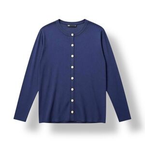 4/$20 Classic Petite Navy Button-Down Cardigan
